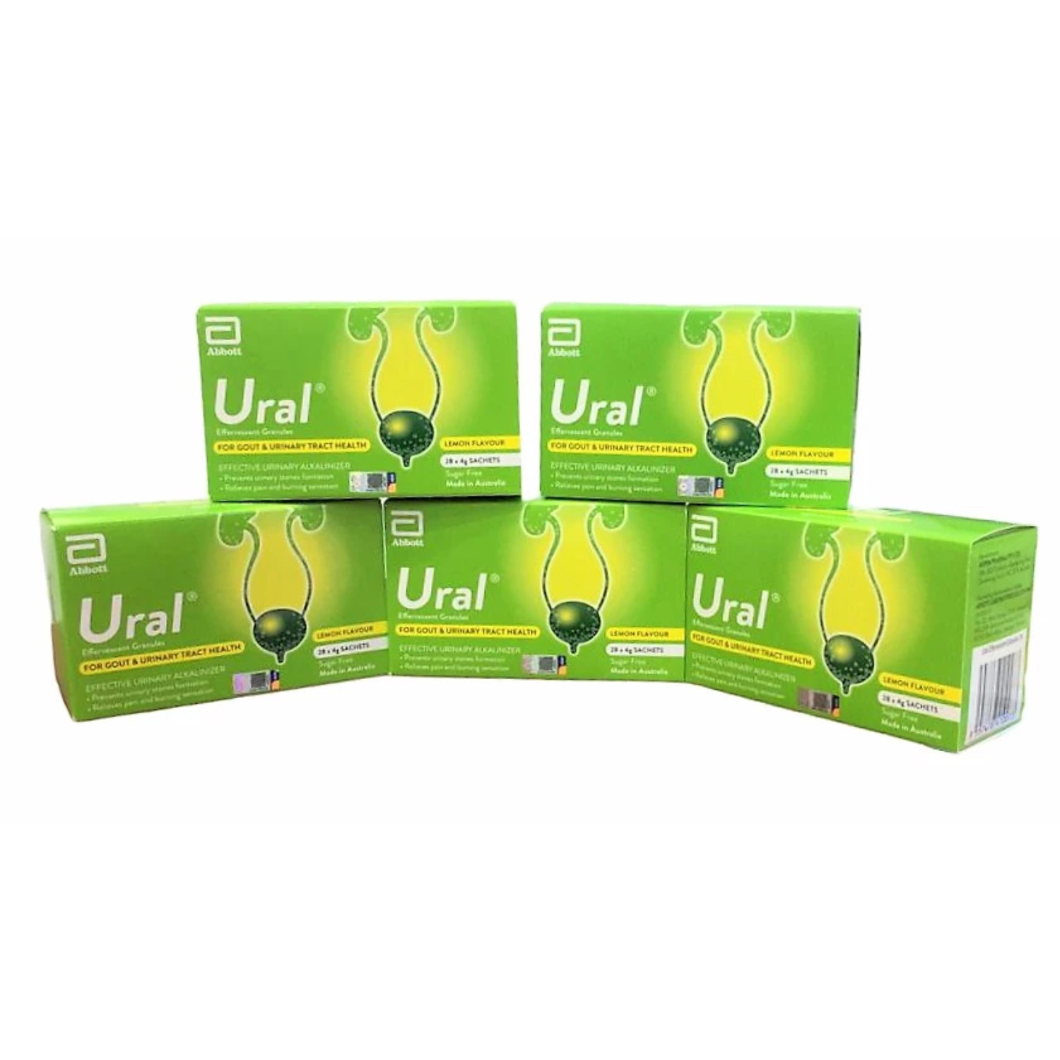 6X Abbott Ural Effervescent Granules Urine Alkalinizer 4g x 28 sachets FAST SHIP