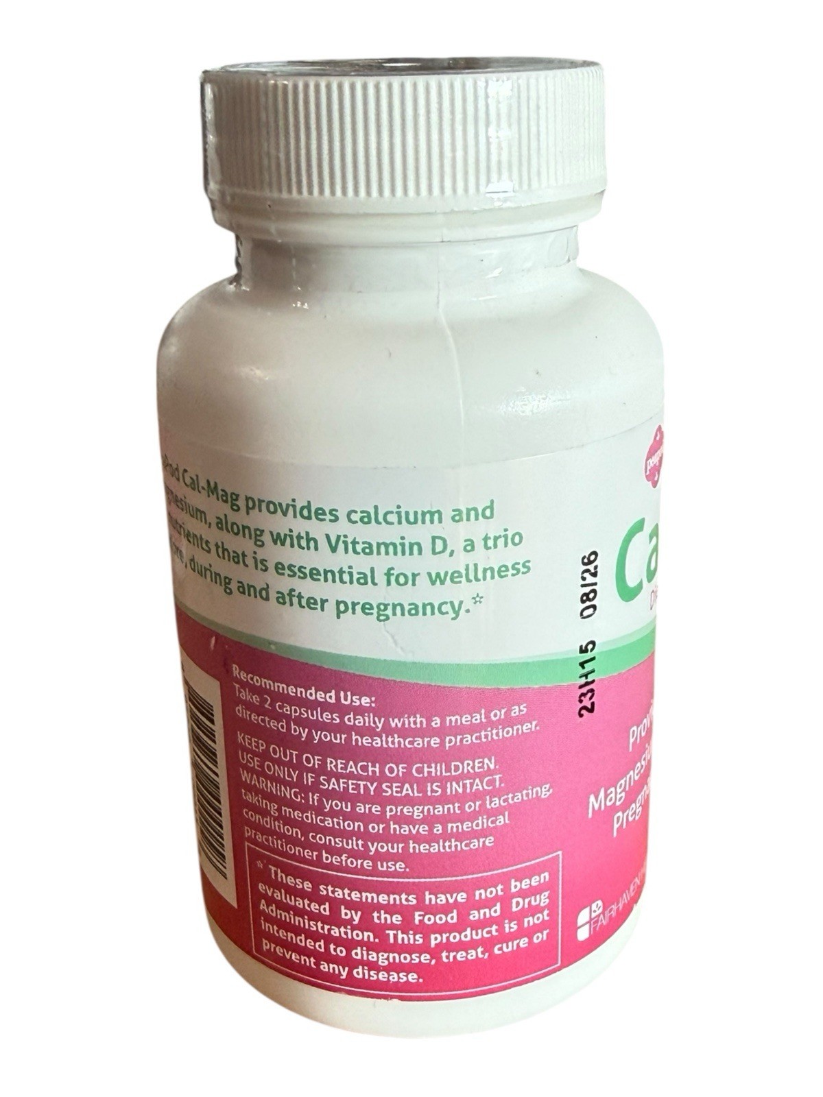 2x Peapod Cal-Mag Dietary Supplement – Two x 60 Capsules (120 Total) Ex: 8/26