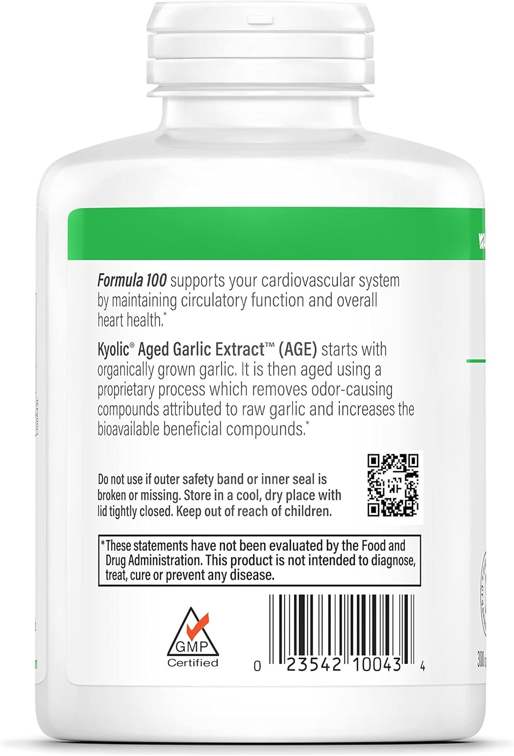 Aged Garlic Extract Formula 100, 300 Capsules