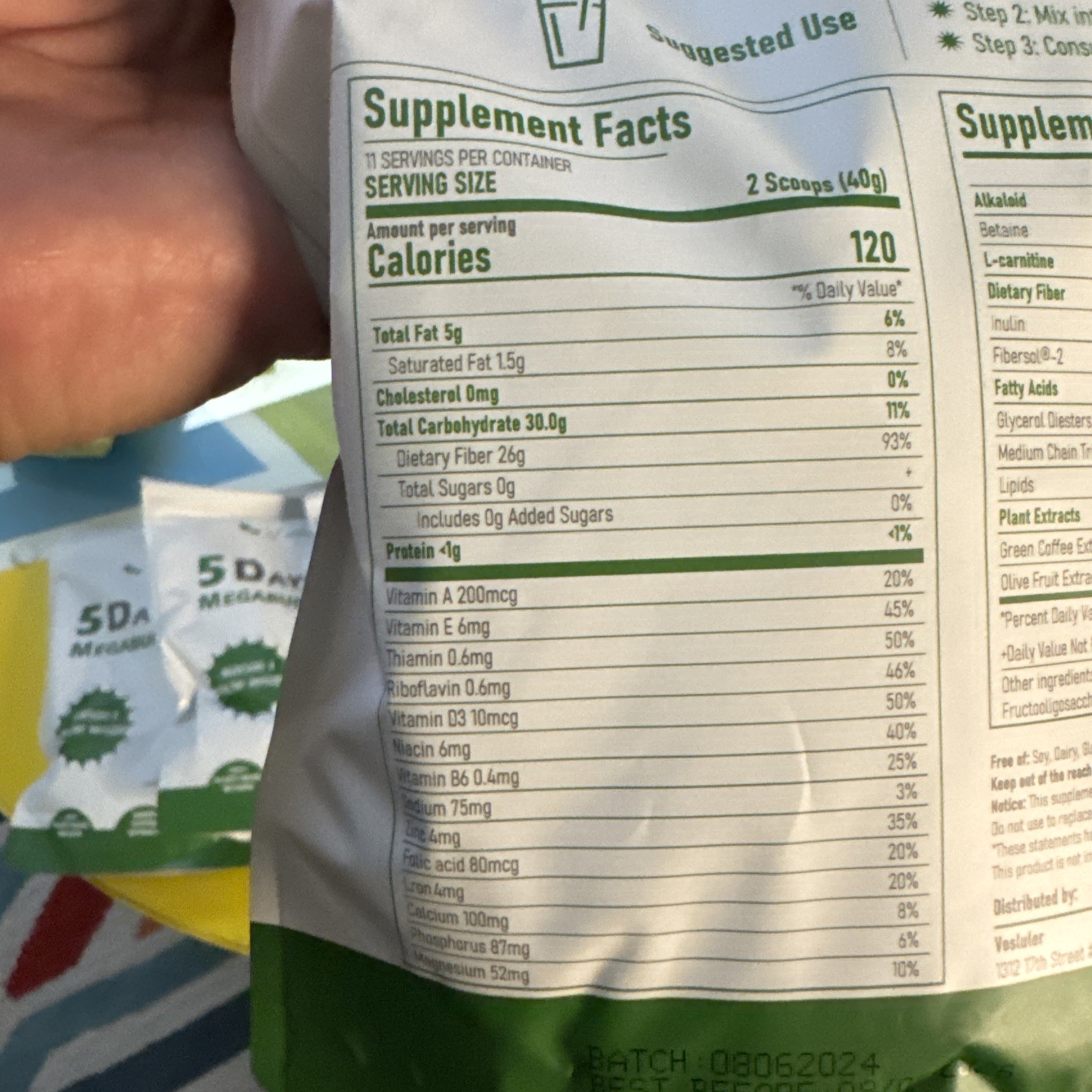 LOT OF 5 BAGS ! Vosluler FIVE DAYS MEGABURN Healthy Physique FIVE ONE LB BAGS!