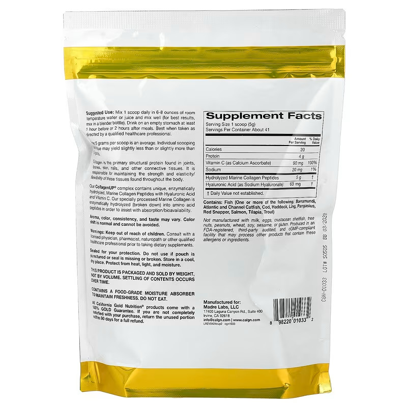 Collagen UP, Collagen Peptides with Hyaluronic Acid, Support for Healthy Hair,