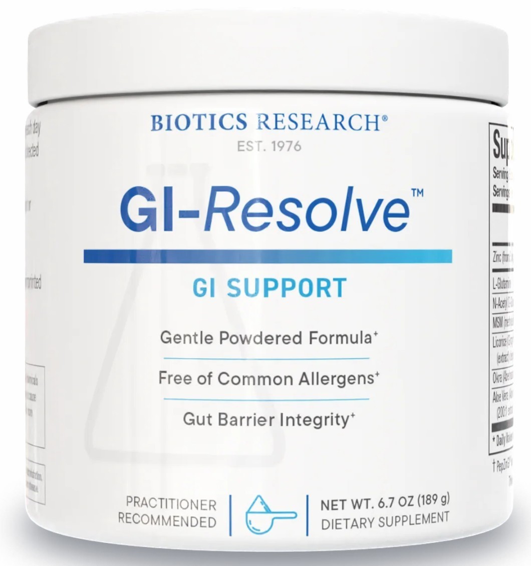 Biotics Research GI-Resolve Powder 6.7oz 189g L-Glutamine Gut Barrier GI Support