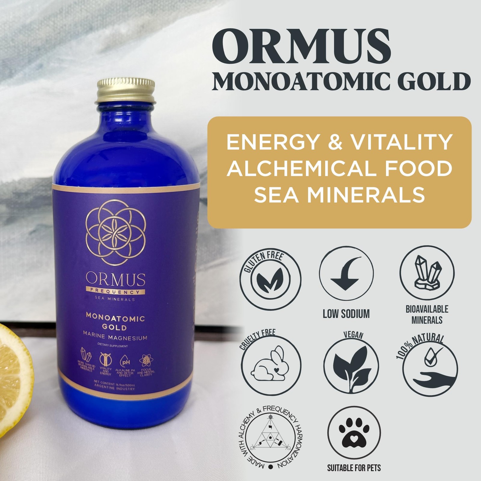 500ml ORMUS PATAGONIA ARGENTINA Pure Ormus Monoatomic Gold Liquid Minerals S…