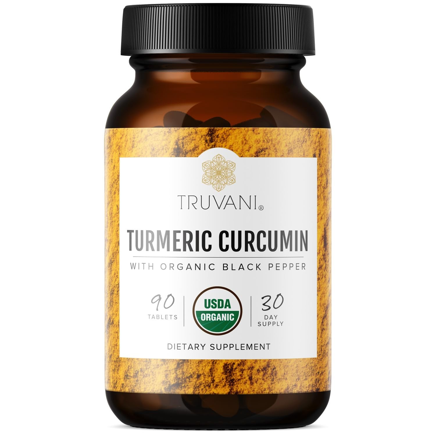 Truvani Organic Turmeric Curcumin Tablets 1,350 mg Each Natural Joint Suppor…