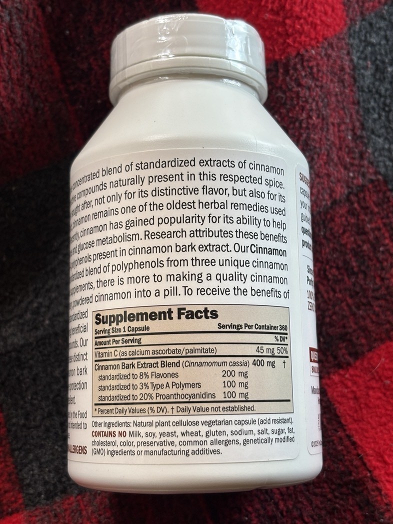 Andrew Lessman Cinnamon 400 360 Capsules Best Buy Date 11/30/2027