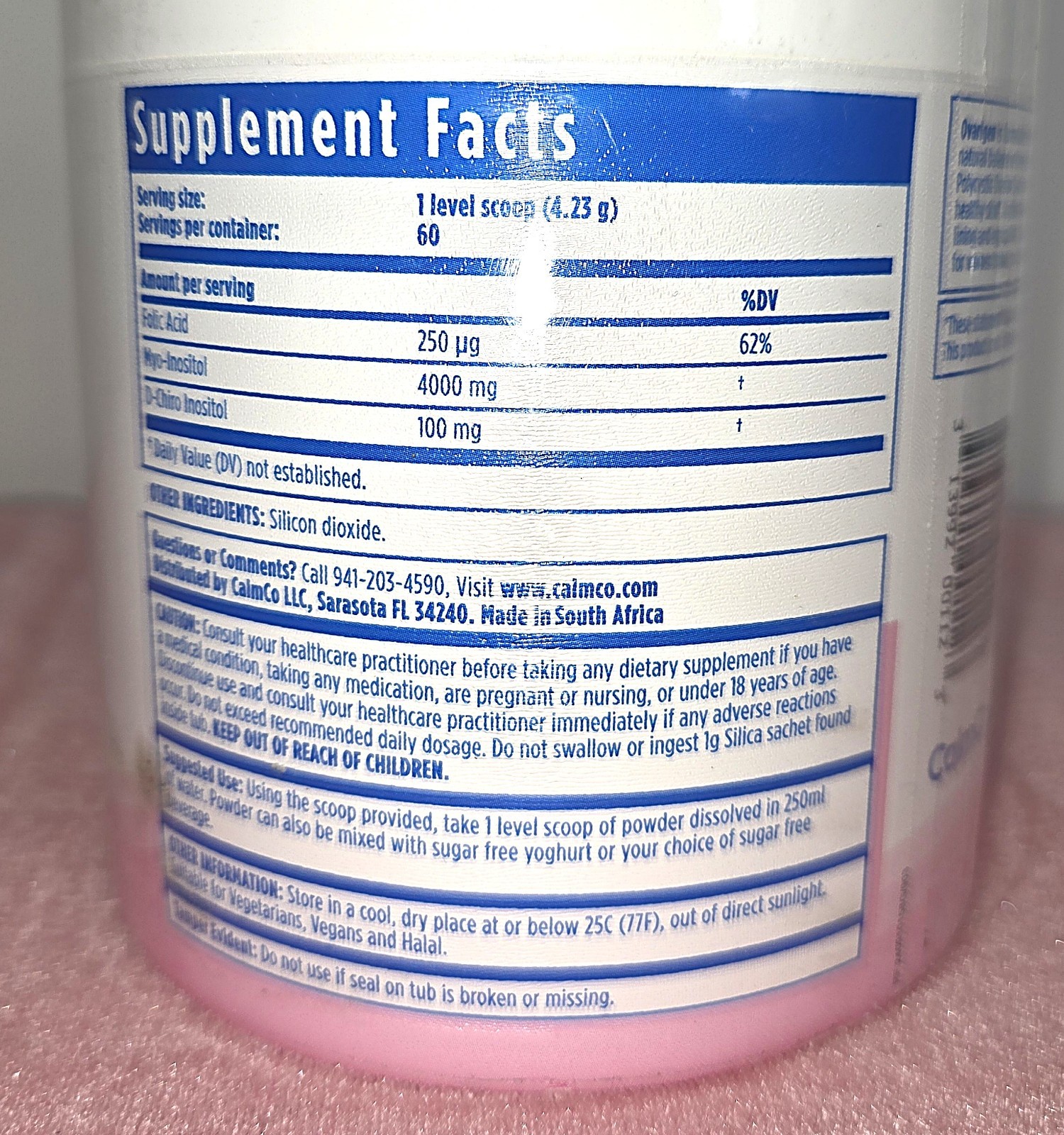 Ovarigen Myo & D-Chiro Inositol Blend Powder – 40:1 Blend w/ Folic Acid – 60 srv