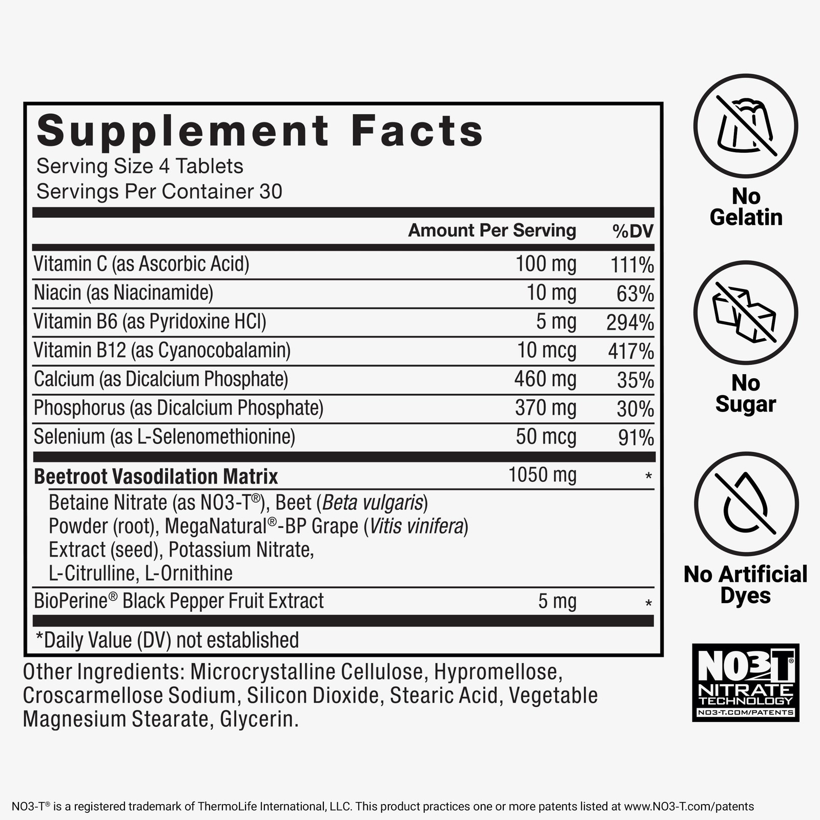 Force Factor Total Beets 120 Tablets Heart Health Nitric Oxide and Energy Boost