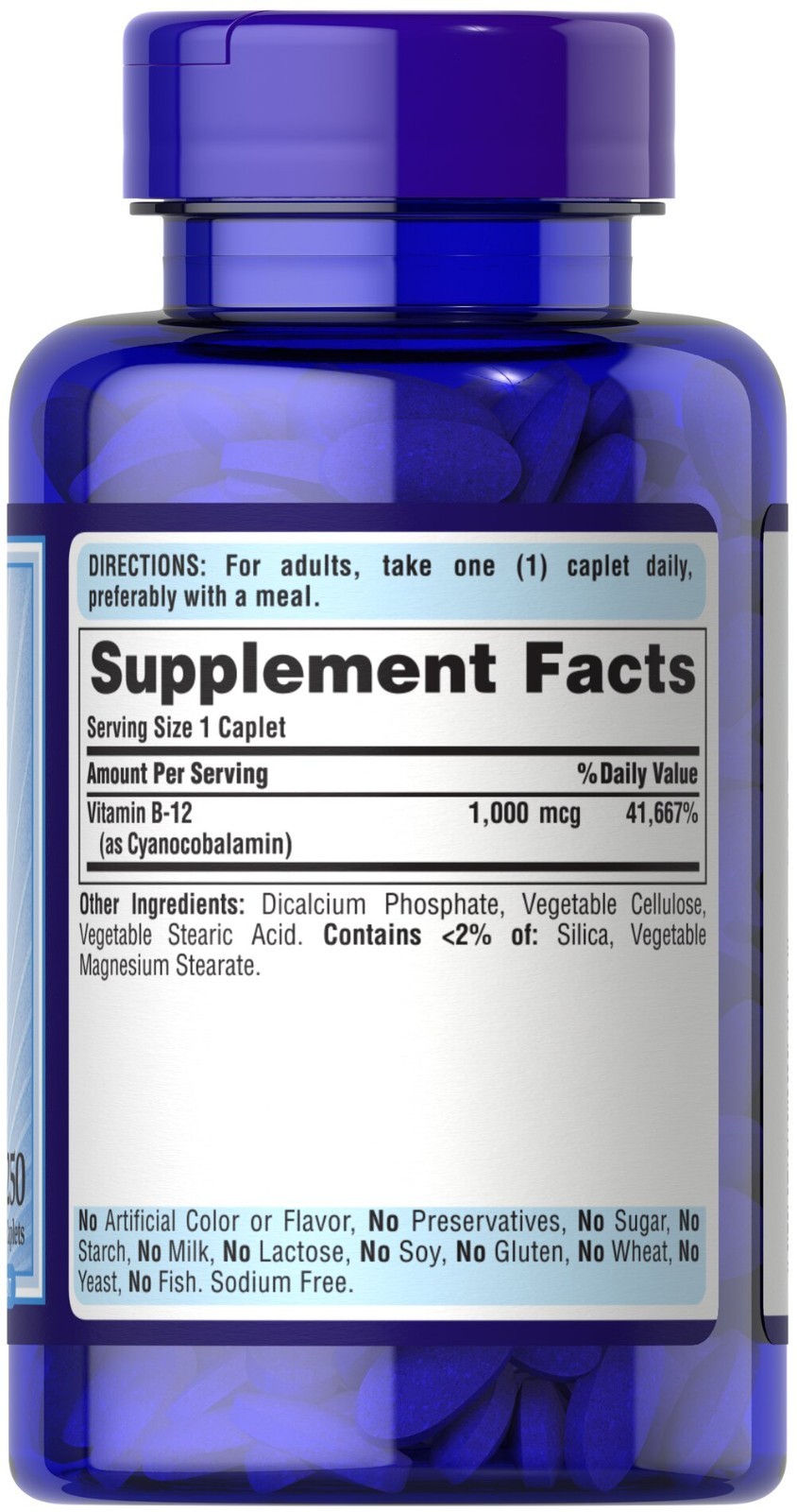 Puritan’s Pride Vitamin B-12 1000 mcg Timed Release – 100 Caplets
