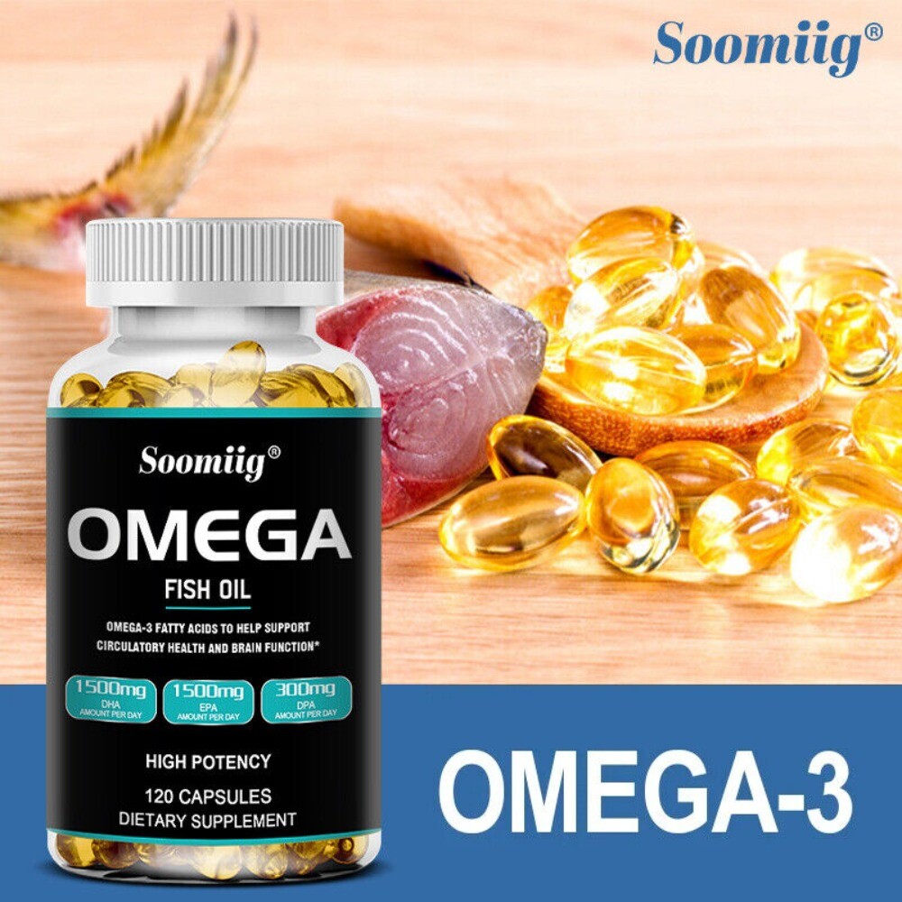 Omega 3 Fish Oil Capsules 3300mg EPA & DHA, Highest Potency Joint Pain Help