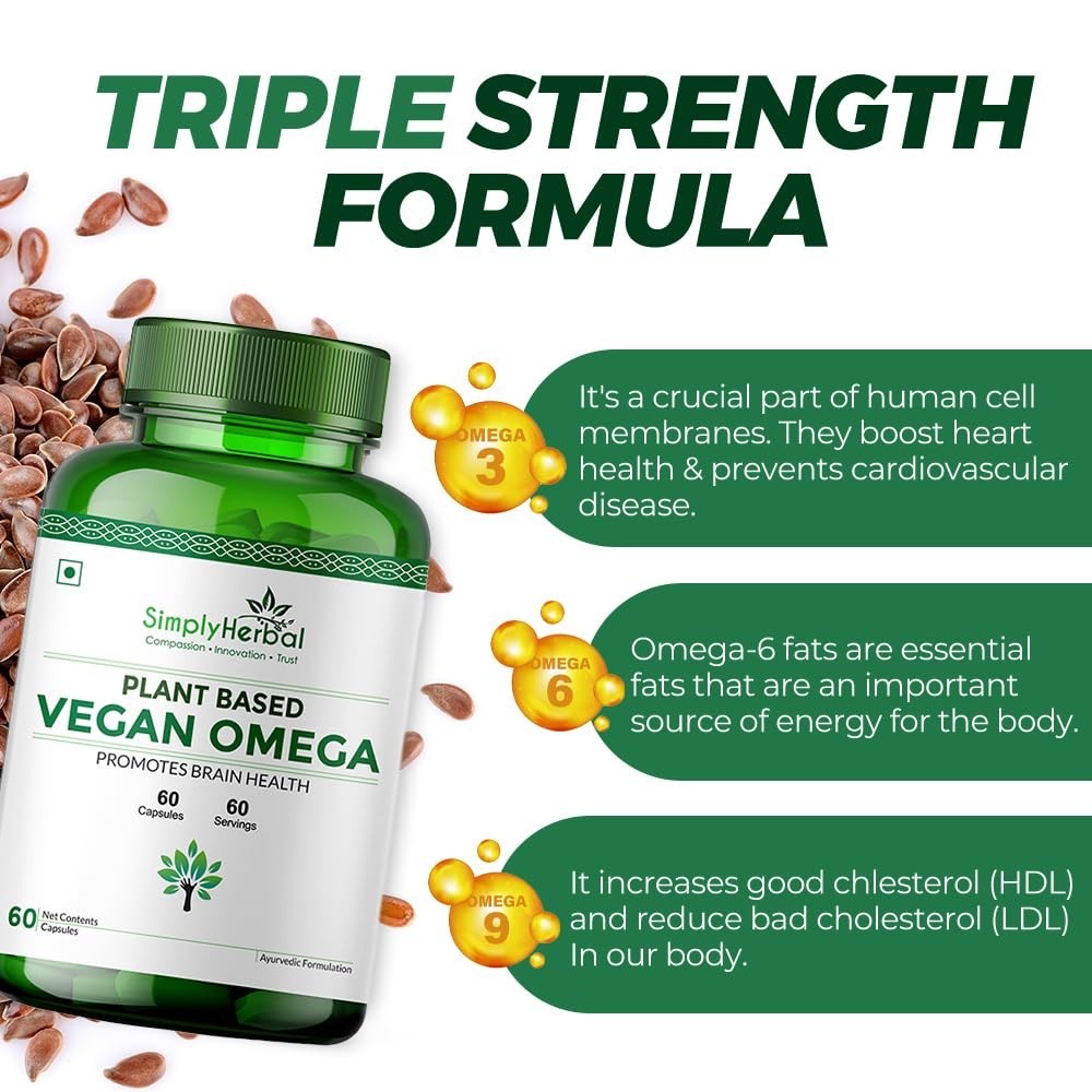 Simply Her.bal Vegan Omega 3 6 9 Pack of 5