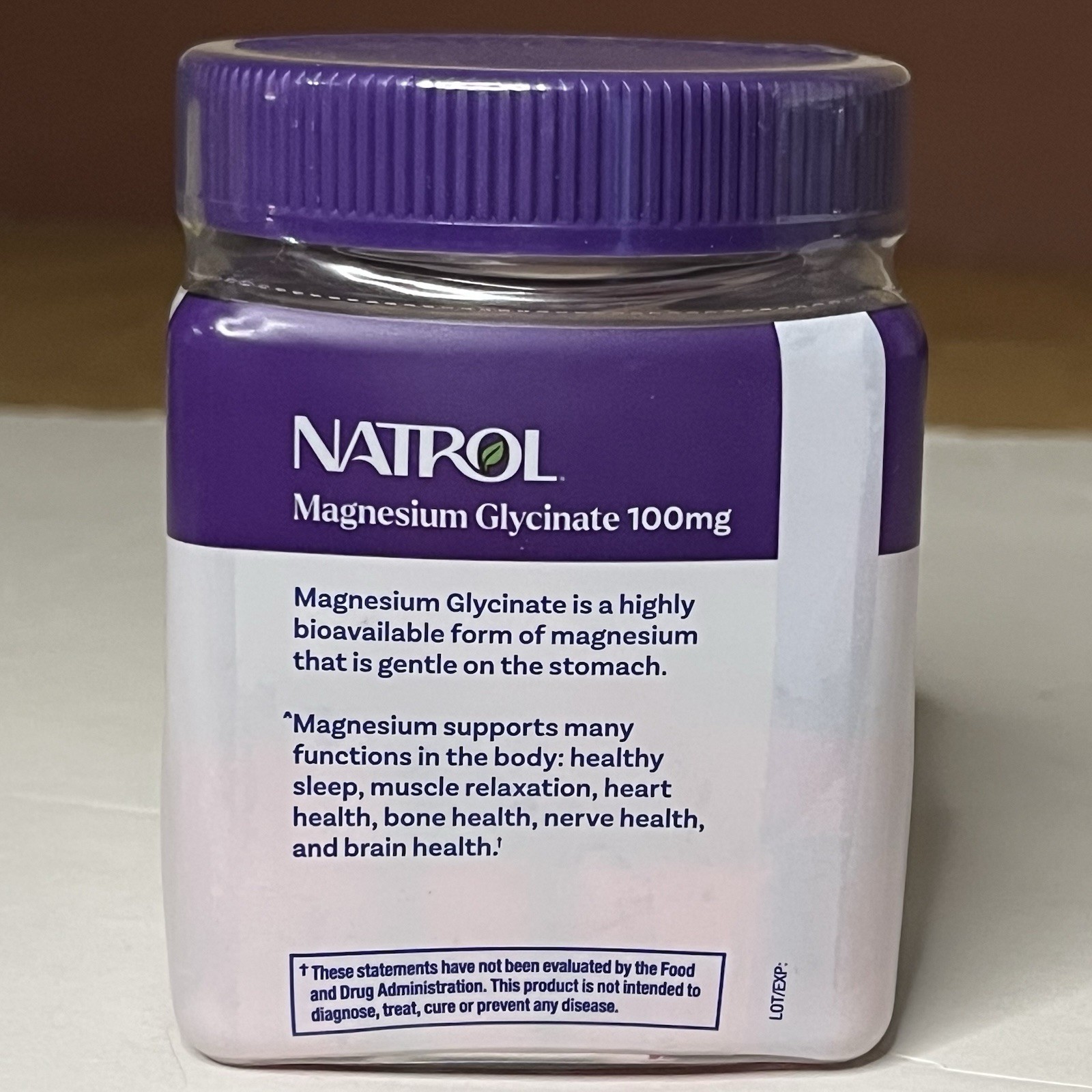 Natrol Magnesium Glycinate 100mg Chews 30ct Cherry Lemon Gummies EXP 09/26