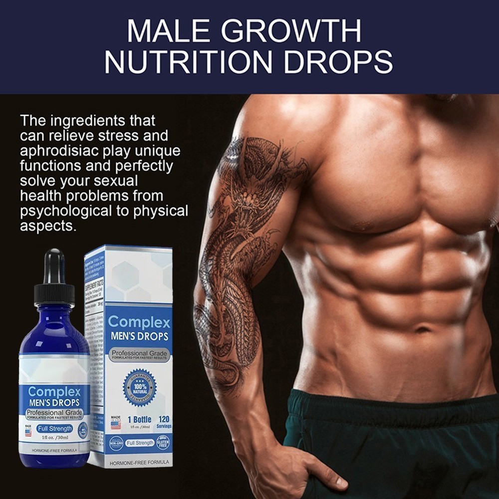 1~10x Secret Male Growth Nutrition Drops,Complex Men’s Drops 30ml for Strong Men