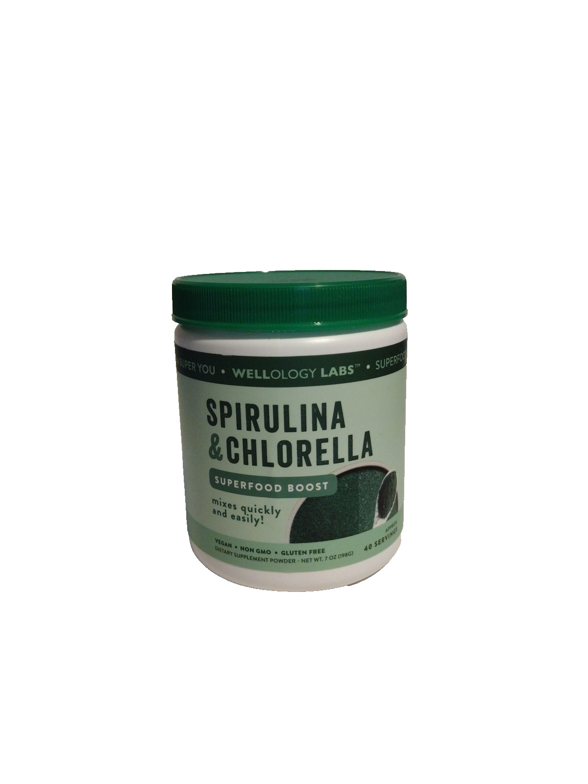 Wellology Labs™ Spirulina & Chlorella Superfood Boost 40 Servings VEGAN Non GMO