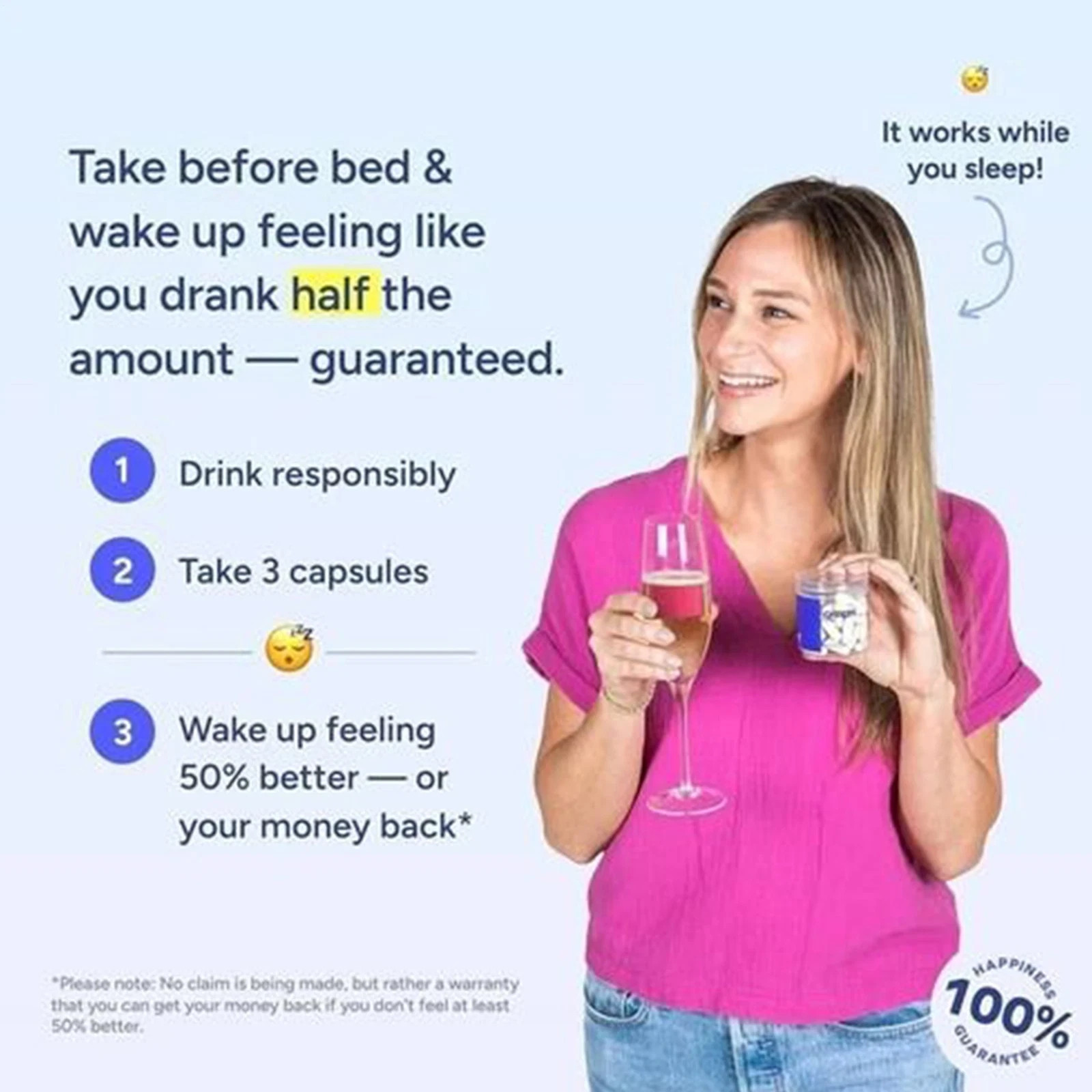 Cheers Restore Supplement w After-alcohol + L-Cysteine DHM Aid Support Your Live