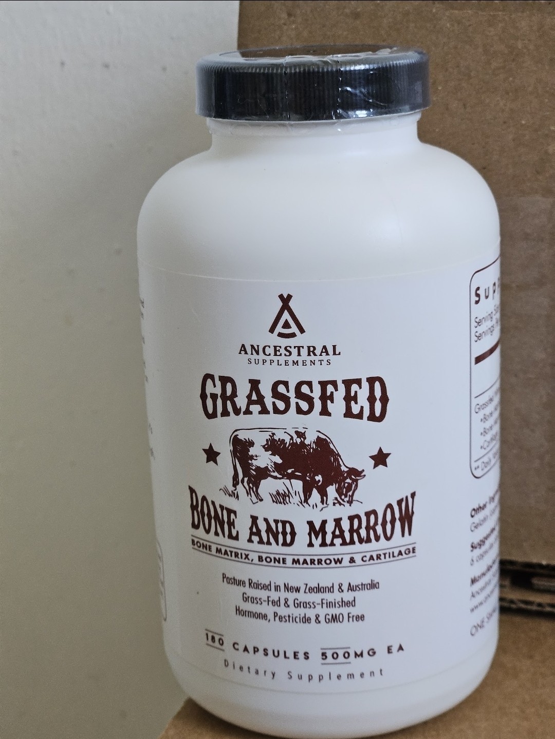 Ancestral Supplements Grass Fed Bone Marrow – 180 Capsules