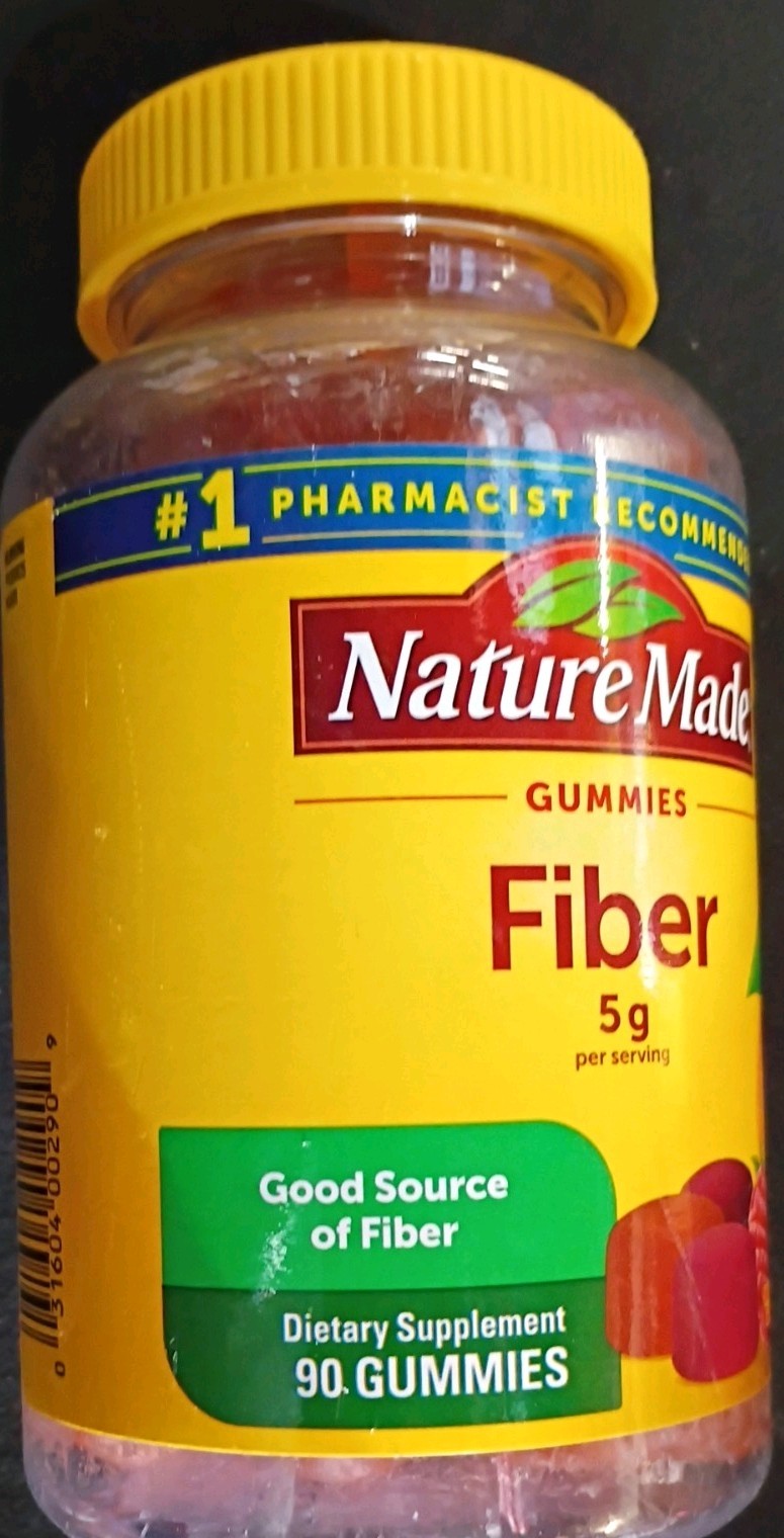 Nature Made Fiber Gummies 5 g per Serving, Fiber Supplement -90ct Exp 10/26