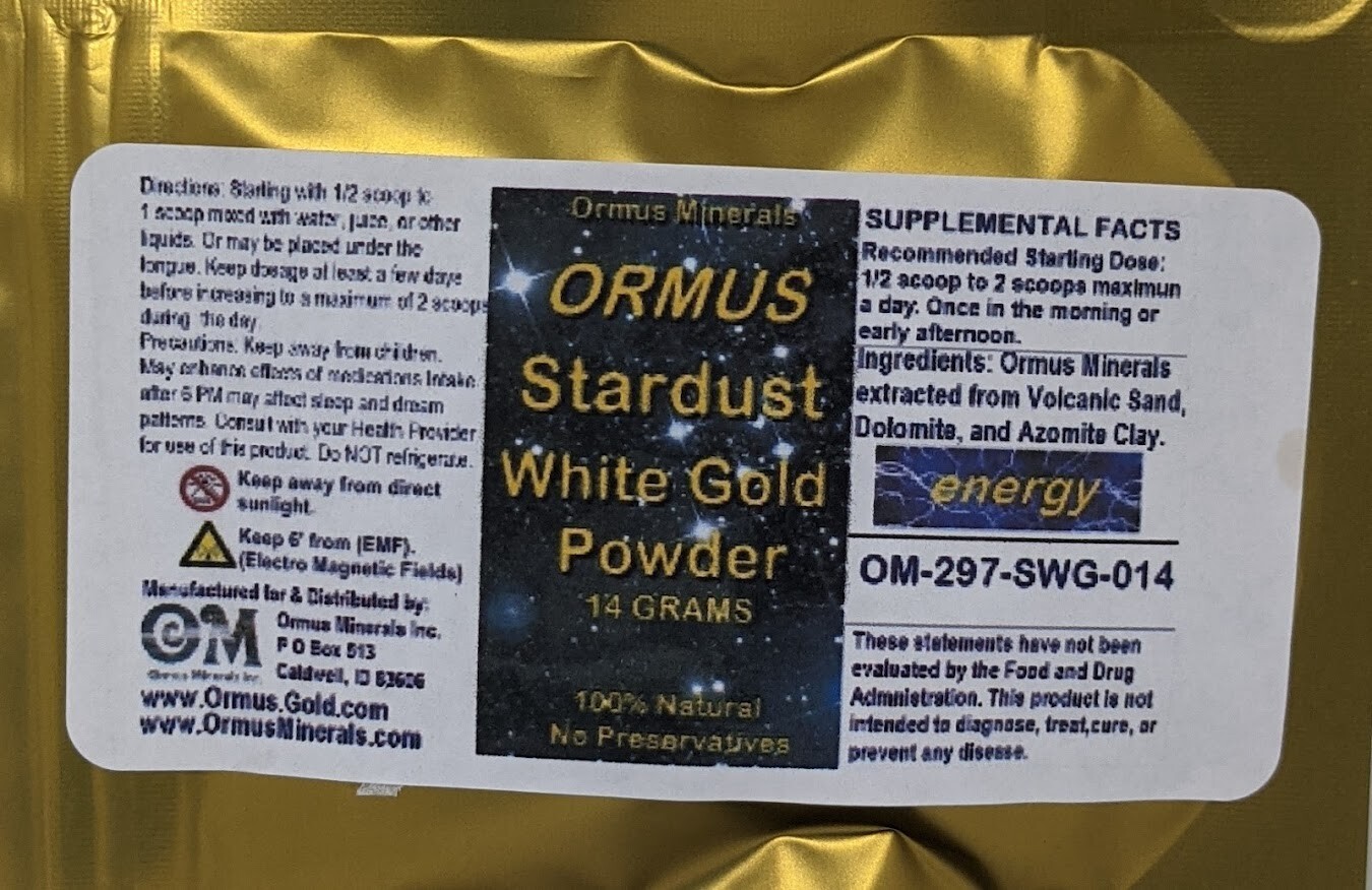 Ormus White Powder Gold 14 grams