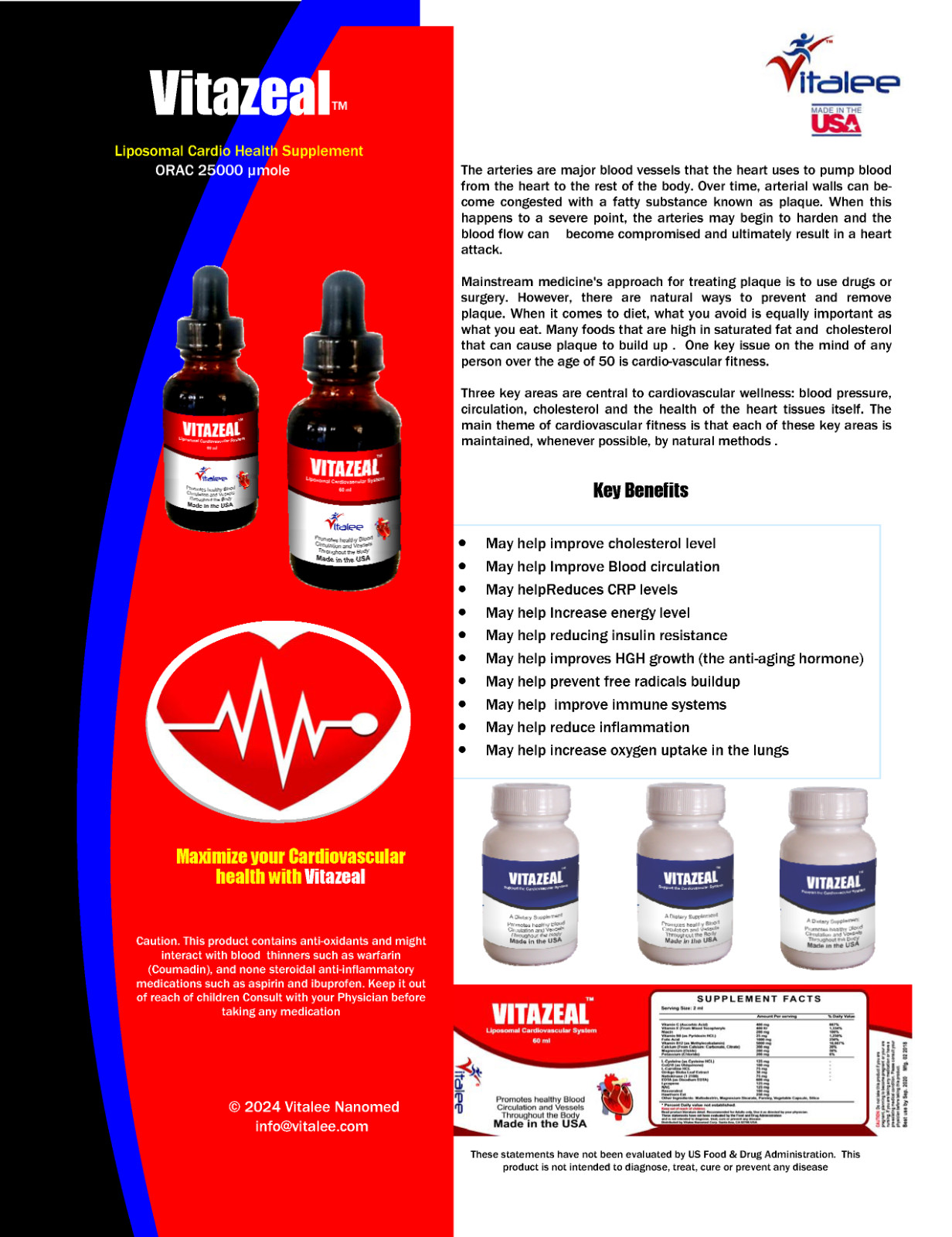 Vitazeal-Cardiovascular fitness Pack (3X60 ml)