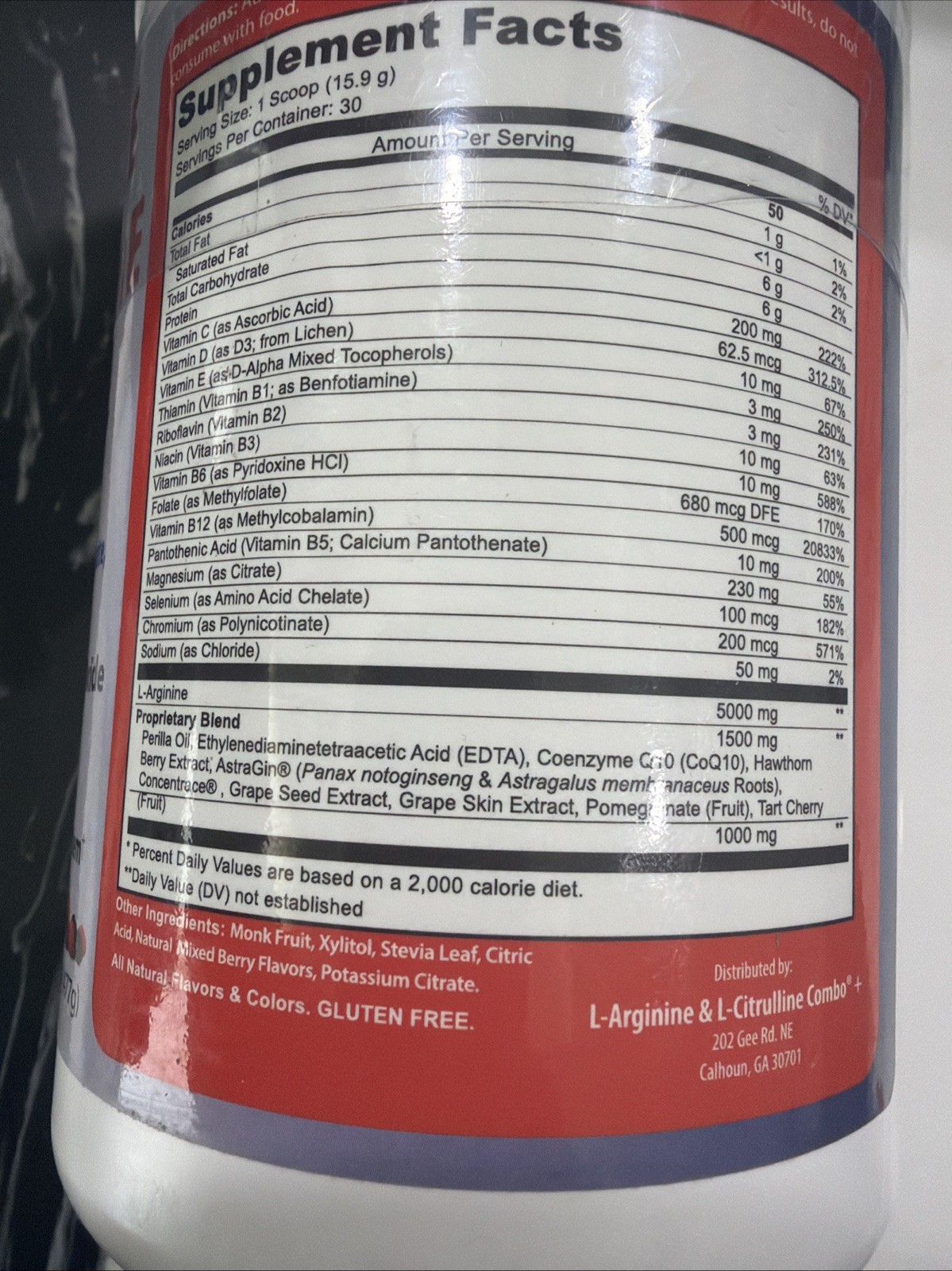 Combo+ L-Arginine 5000mg L-Citrulline 1000mg, Nitric Oxide, Exp 6/25