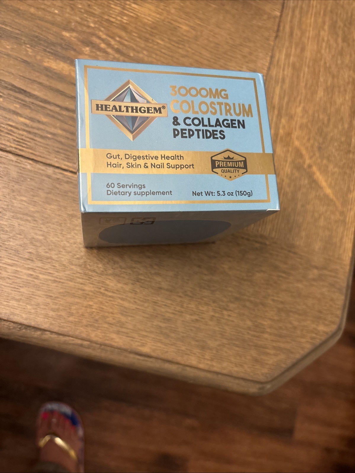 Healthgem 3000mg Colostrum&Collagen Peptides PremiumQuality 60 Servings 5.3oz