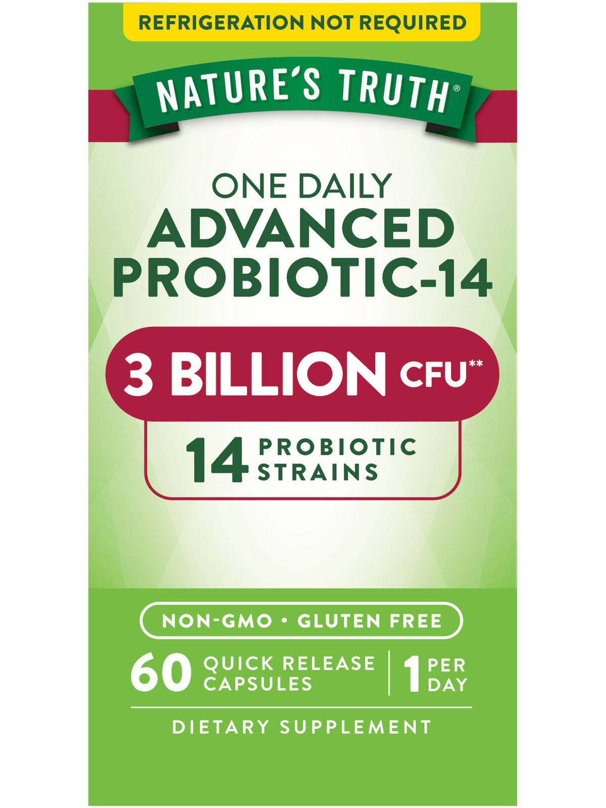 Probiotics For Men and Women | 3 Billion CFU | 60 Capsules | by Nature’s Truth
