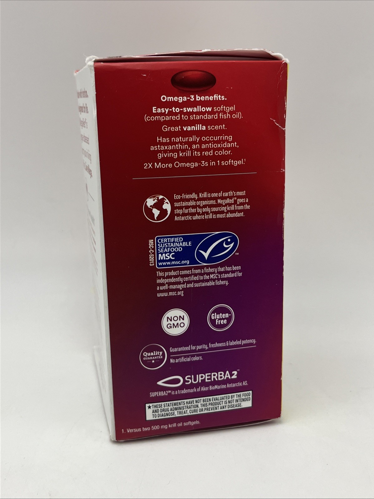 MegaRed 1000mg Ultra Strength Omega-3 Krill Oil, 60 Softgels. EXP 03/2027