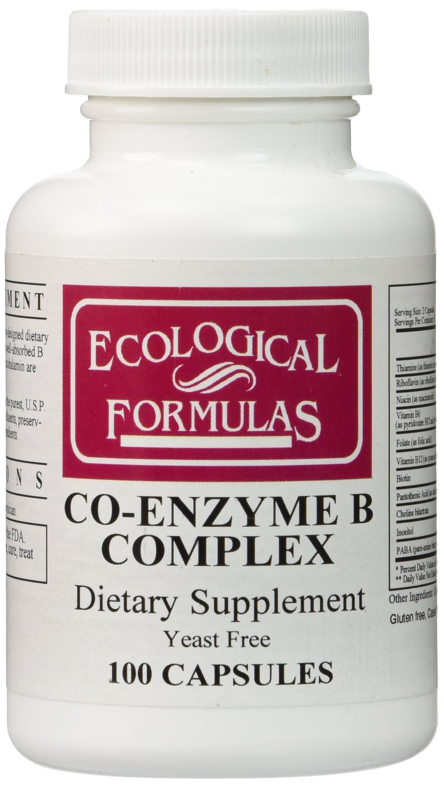 Ecological Formulas Coenzyme B Complex 100 Capsules Nutritional Supplement