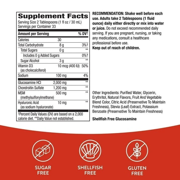 3 Pack – Nature’s Way Joint Movement Glucosamine Liquid, 33.8 fl. oz.