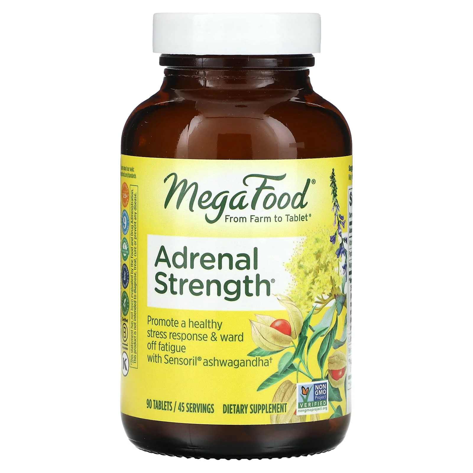 2 X MegaFood, Adrenal Strength, 90 Tablets