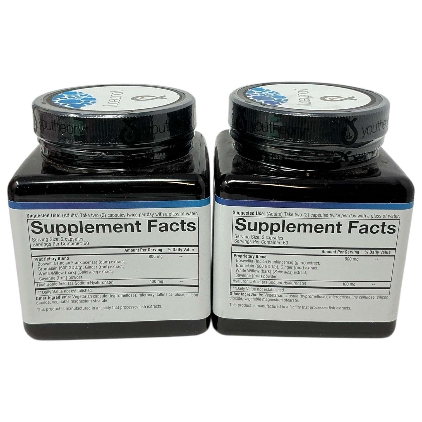 Lot of 2-Youtheory Hyaluronic Acid Advanced Formula Joint Skin Support 120 Tabs