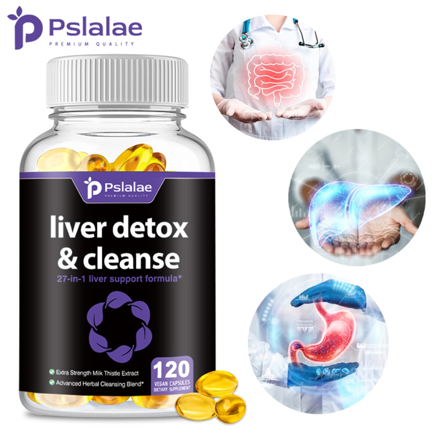 Liver Detox & Cleanse 1430mg – Liver Support Supplements – with Milk Thistle