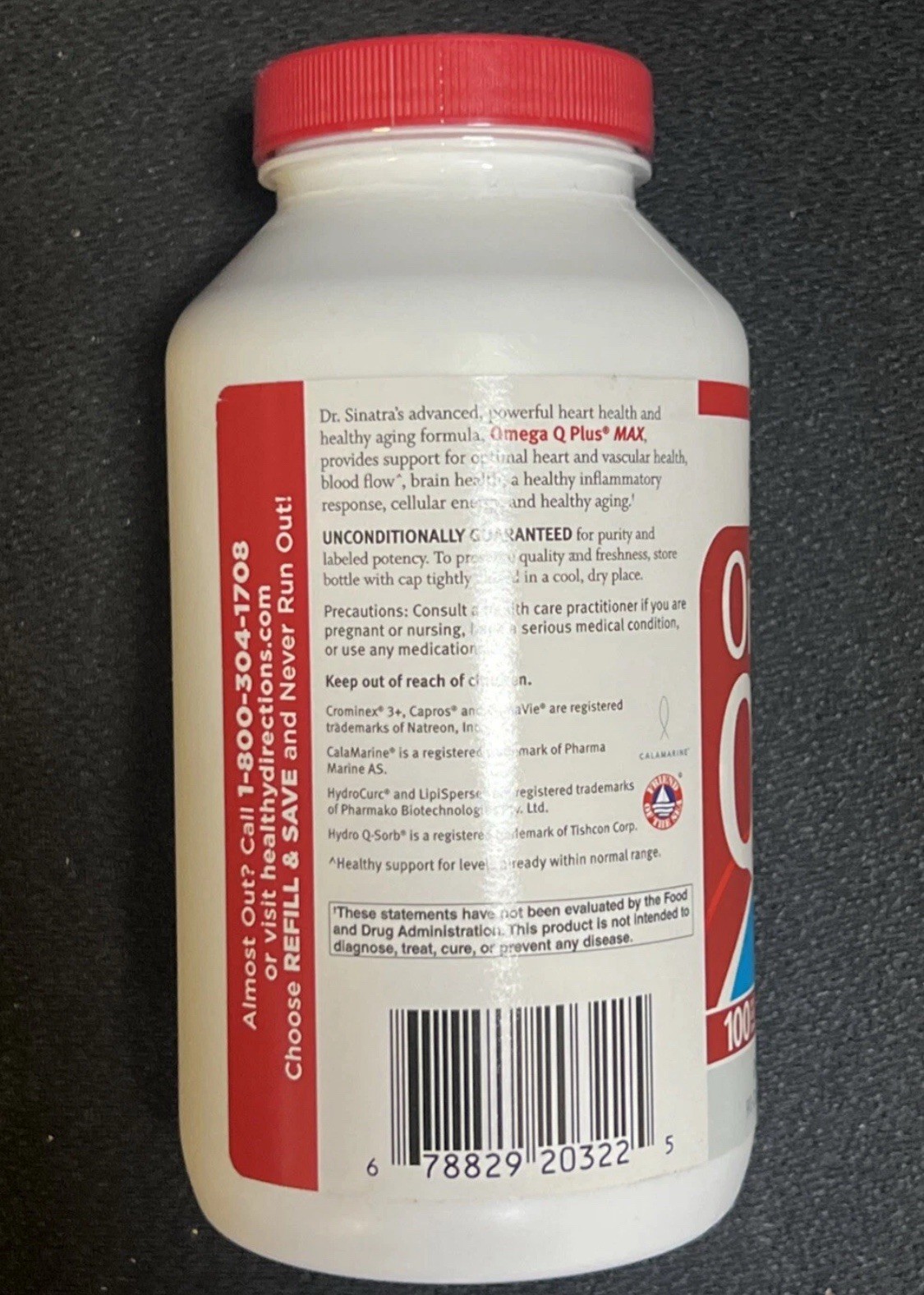 Dr. Sinatra Omega Q Plus MAX – Heart 100mg of CoQ10 Turmeric *LARGER 180 softgel