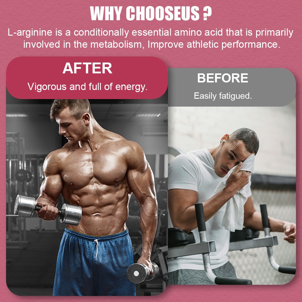 L-Arginine L-Citrulline Muscle Performance Stamina Heart Health Support，60 caps