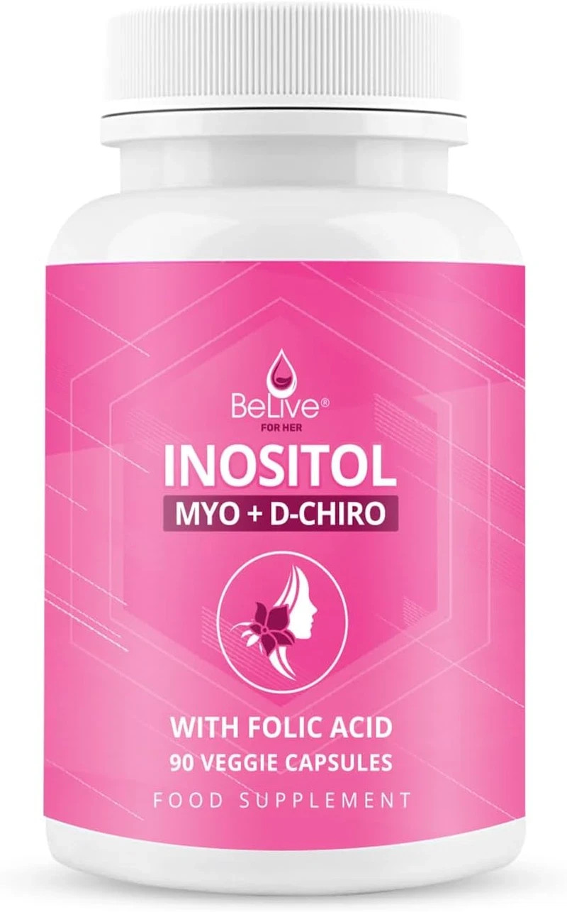 Myo-Inositol D-Chiro Inositol FOLIC ACID Capsules 90 Ct Supplement -cc