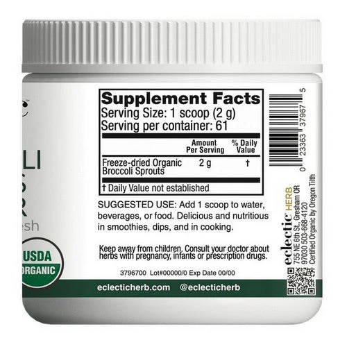 Broccoli Sprouts Powder 122 Grams By Eclectic Herb