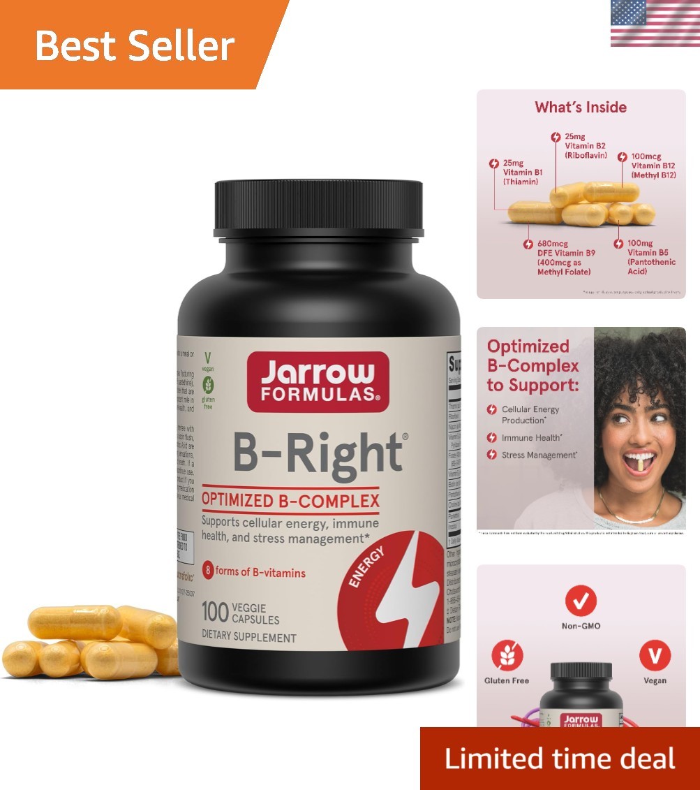 Right Vitamin Complex – Cellular Health & Energy Boosting – 100 Veggie Capsules