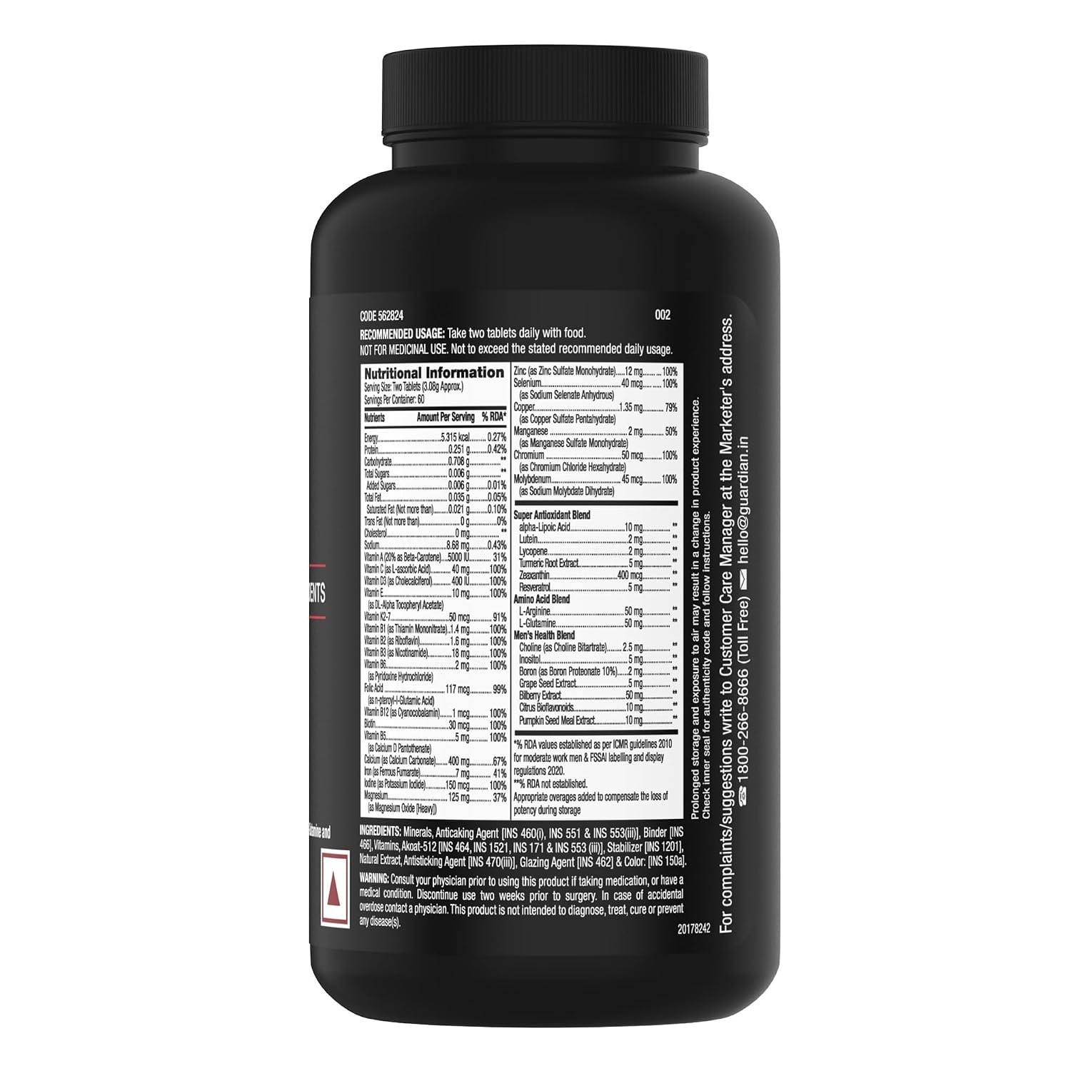 GNC Mega Men Multivitamin One Daily Multivitamin 120 Tablets Formulated In USA