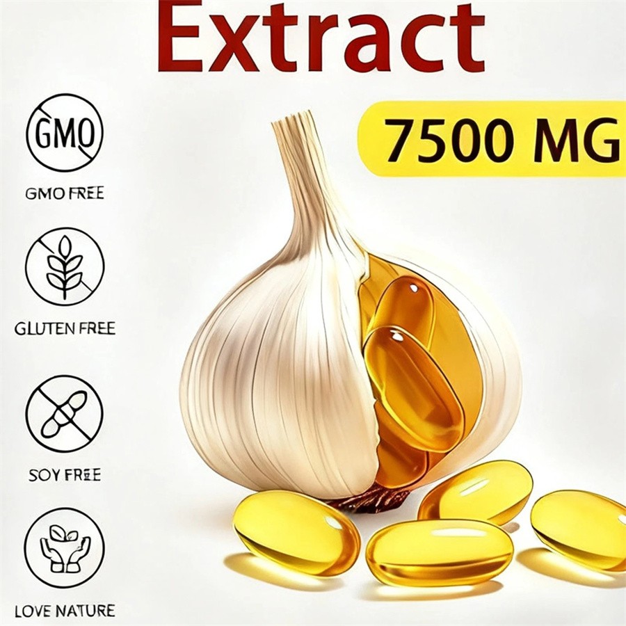 1-5X Elare Aged Garlic Extract, 300 Softgels, 7500mg Odorless | Heart & Immune