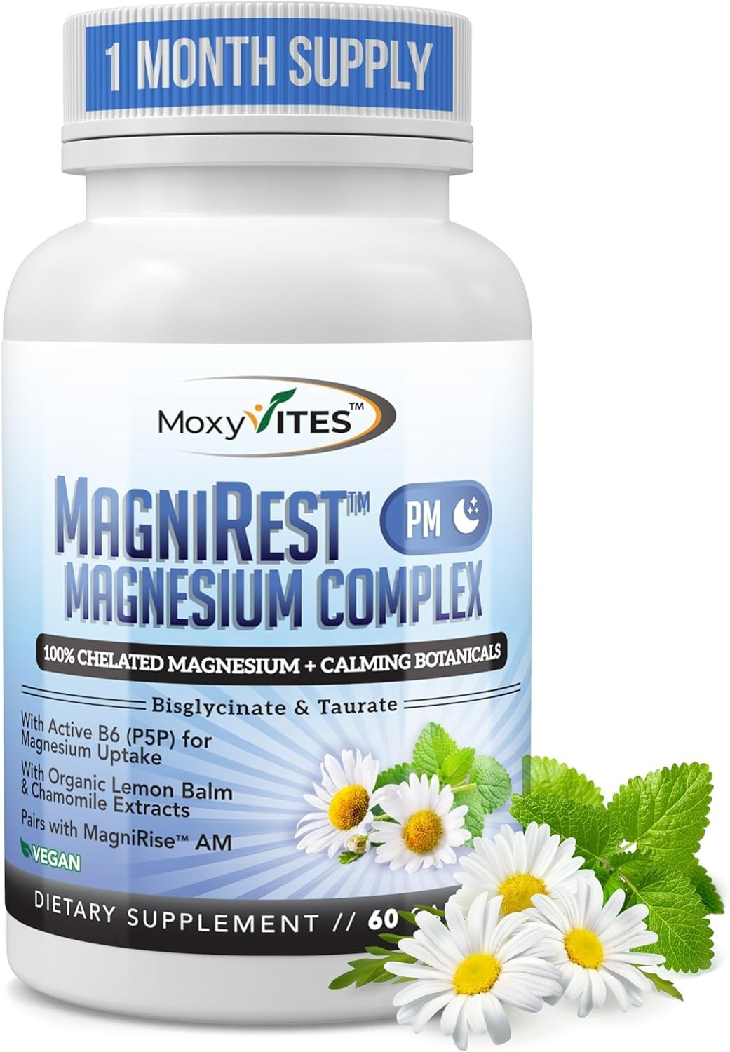 MoxyVites MagniRest PM Magnesium Complex – 60 caps – 12/2028