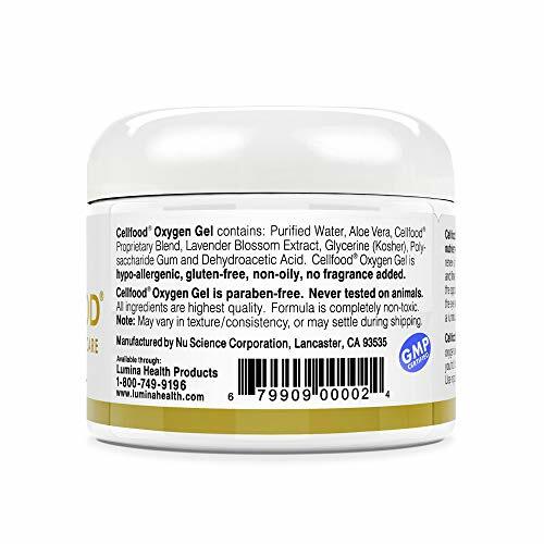 OXYGEN GEL Oxygenating Skin Care Hypoallergenic Aloe Vera Lavender CELLFOOD