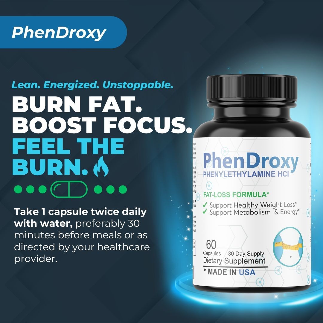 PhenDroxy, Supports Weight Loss, Healthy Metabolism & Energy- 60 Capsules