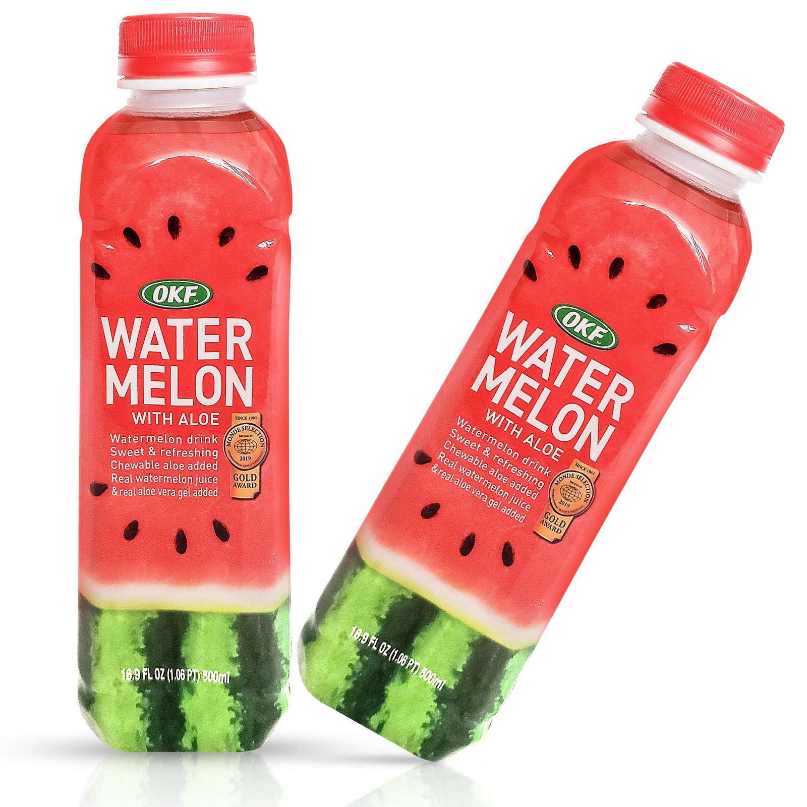 Watermelon Aloe Vera Drink, Real Juice & , 16.9 oz (6 Pack)