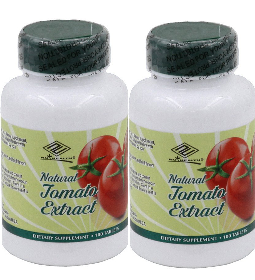 2 Natural Tomato Extract with Lycopene selenium Antioxidant 100 tablets/bottle