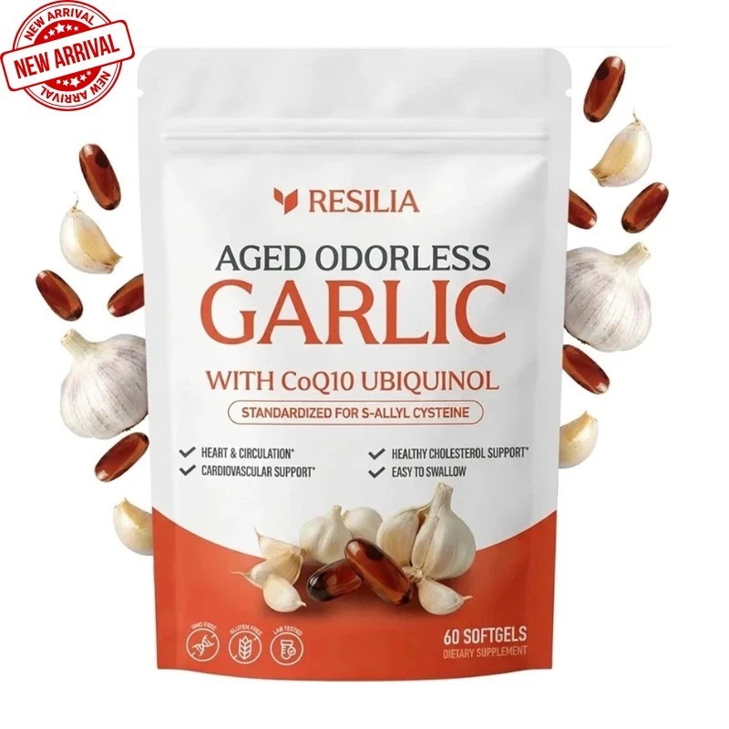 Resilia Odorless Aged Garlic Extract 600mg 60 Softgels New Sealed Exp 2028