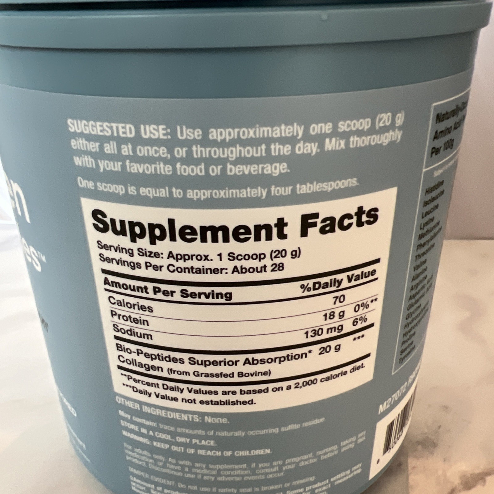 NeoCell Collagen Bio-Peptides Powder 20oz – Grassfed Protein Supplement – Advanc