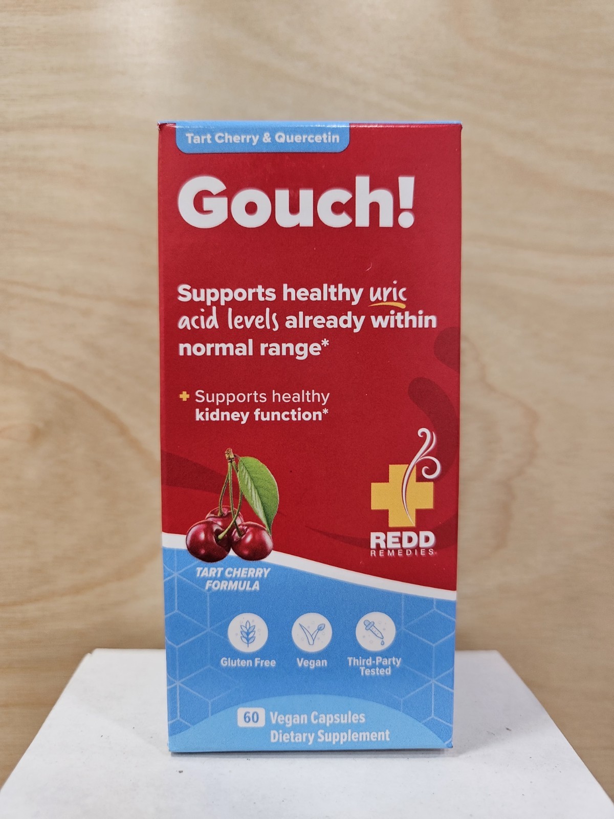 Redd Remedies Gouch! Tart Cherry & Quercetin 60 Vegan Capsules Exp 06/2028 Uric