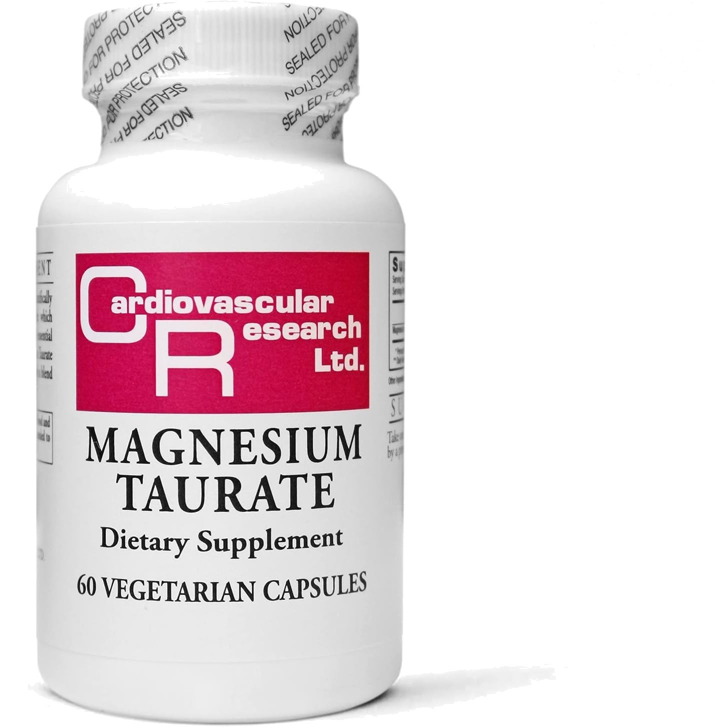 Allergen-Free Magnesium Taurate 125 mg, 60 Capsules for Maximal Bioavailability