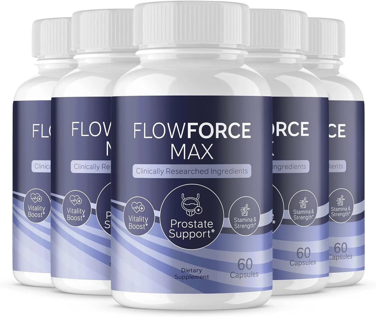 5 Pack Flow Force Max – Vegan, Male Vitality Supplement Pills-60 Caps Free Ship