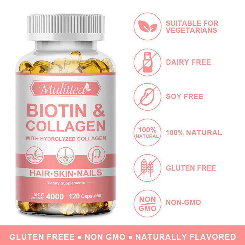 Collagen Hydrolysate with Biotin Vitamin C Support Healthy Hair Skin Nails