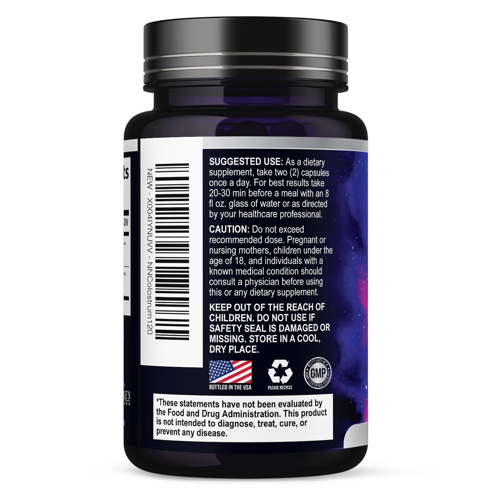 Colostrum Supplement 1000mg – 20% Immunoglobulins for 120 Count (Pack of 1)